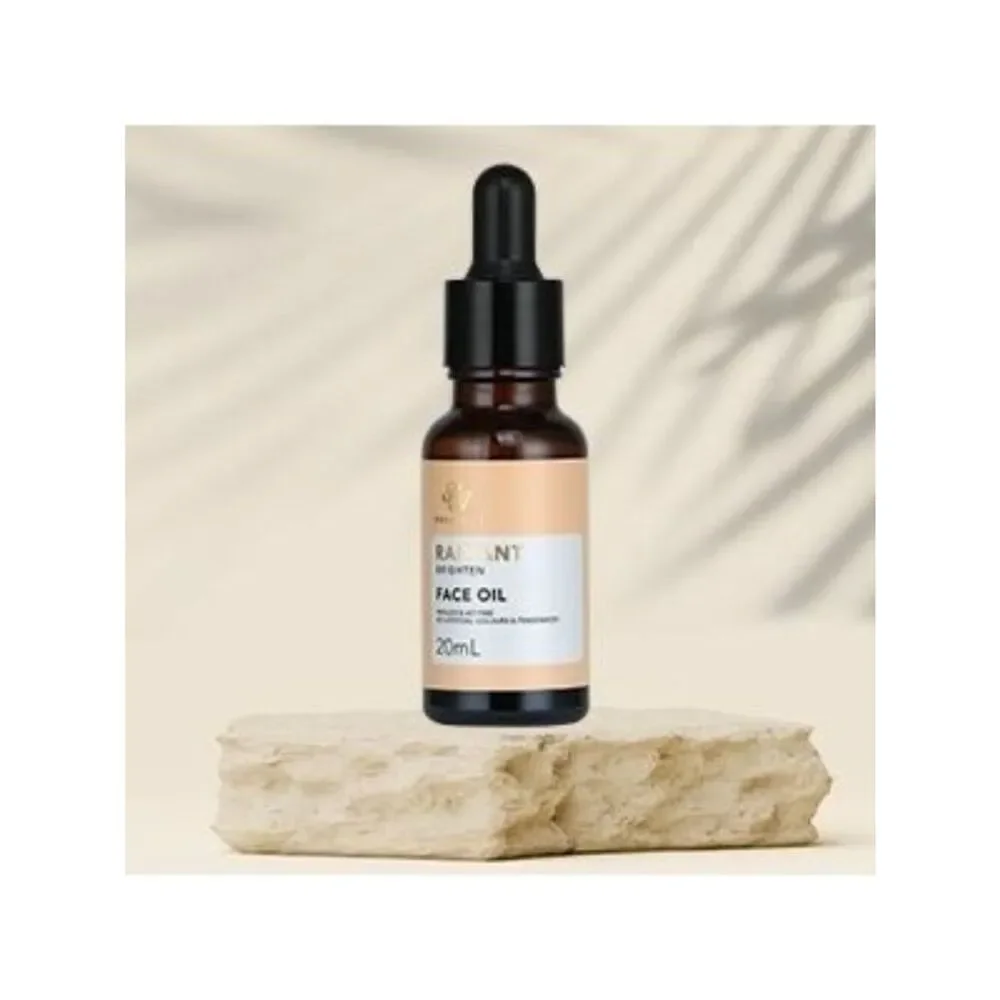 Radiant Brighten Face Serum, Body Oil, Face Oil & Clay Mask 4 PCS Set